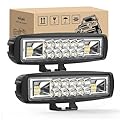 Nilight Led Pods 2PCS 6 Inch 60W Flood Spot Beam Combo LED Light Bar Driving Fog Off Road Lights 12V/24V for Trucks UTV ATV Marine Boat Golf Cart Trailer,2 Years Warranty