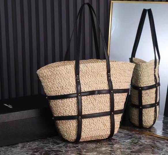 ころんと丸い、レザーハンドルのかごバッグ - 北欧、暮らしの道具店