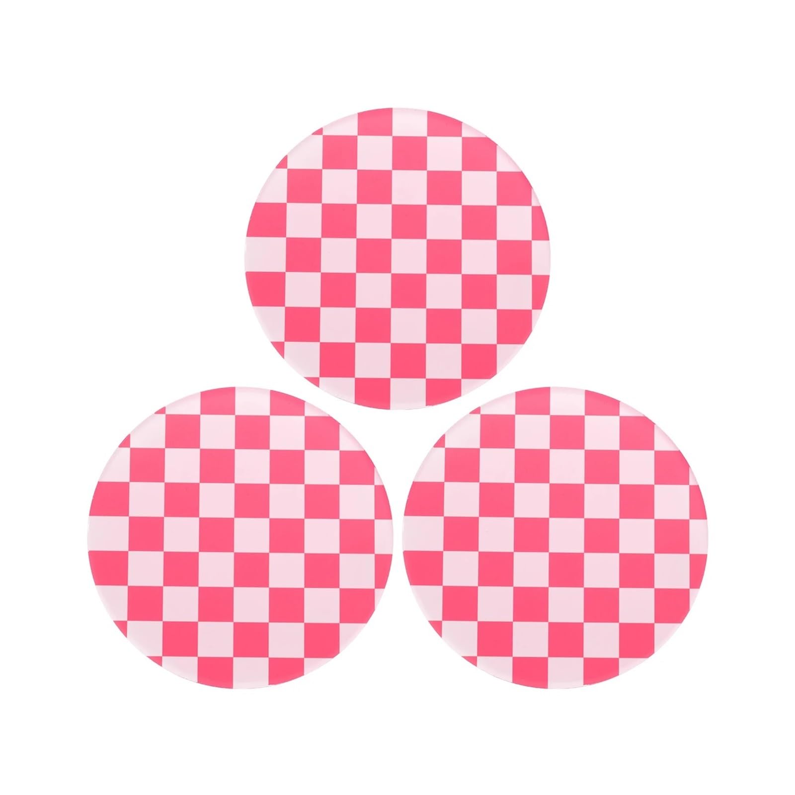 Coasters 3pcs Cup Coasters Drink Tabletop Protection Mat For Mugs And Cups Office Kitchen(Red)