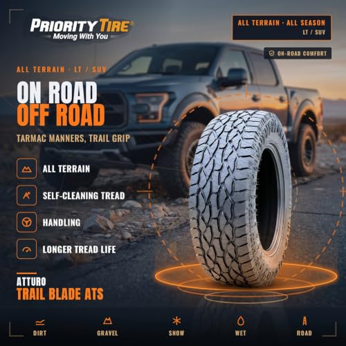 Image of Atturo Trail Blade ATS A /T All-Terrain Off-Road Light Truck Radial Tire-LT275 /65R18 275 /65 /18 275 /65-18 123 /120S Load Range E LRE 10-Ply BSW Black Side Wall