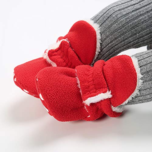 myppgg Baby Boy Girl Fleece Booties Newborn Cozy Winter Warm Socks Toddler Non-Slip Soft Sole Crib Shoes…3
