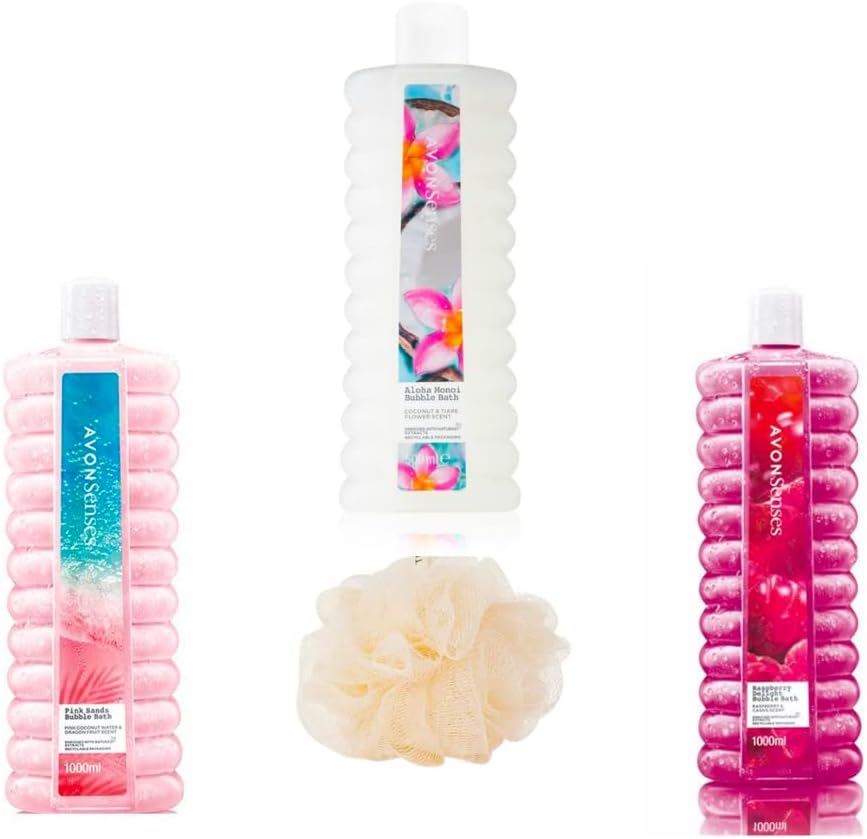 Bubble Bath Bundle with Aloha Monoi, Raspberry Delight, Pink Sands