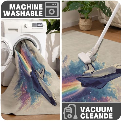 Tapis ne perd pas ses poils style science-fiction avec dos antidérapant