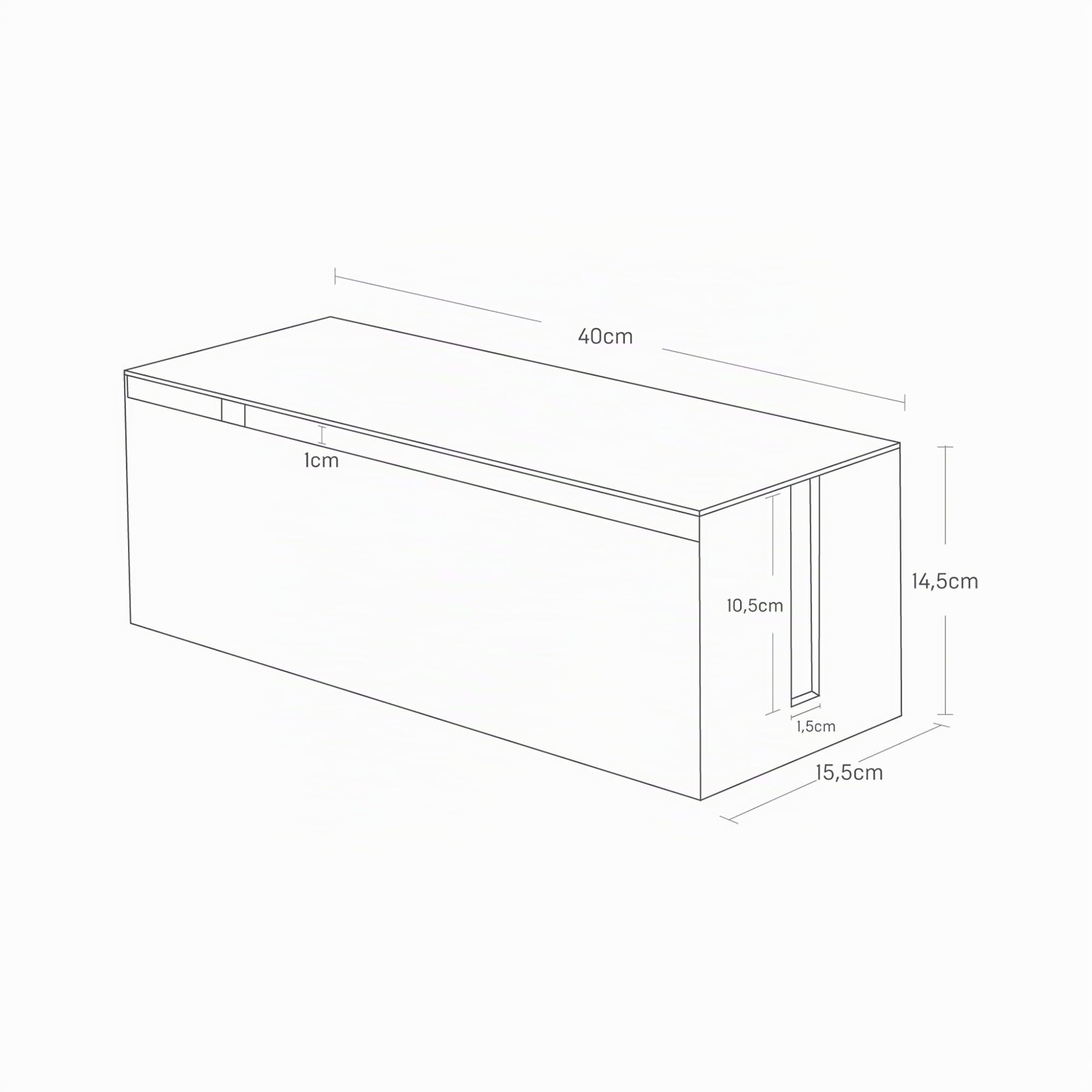 Yamazaki Web Kabelbox aus PC-ABS-Harz - mit Deckel, für Kabel/Steckdosenleisten/Ladekabel, modern - 15,5 x 40 x 14,5 cm, Japanisches Design, weiß