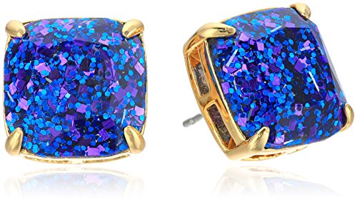 kate spade new york Small Square Studs Blue Multi-Glitter Stud Earrings
