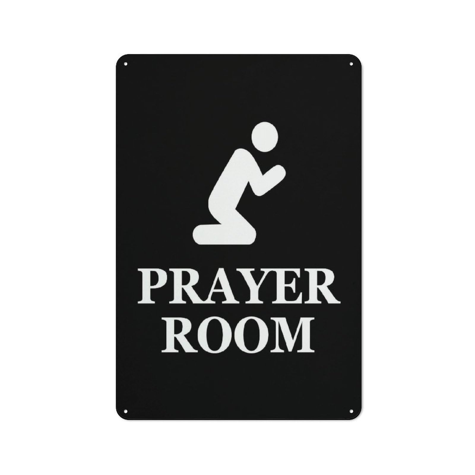 Xewazd A2066 Vintage Metal Tin Sign Prayer Room Symbol 8"X12" Rust-Resistant Aluminum Sign - Indoor & Outdoor Use For Fence & Yard