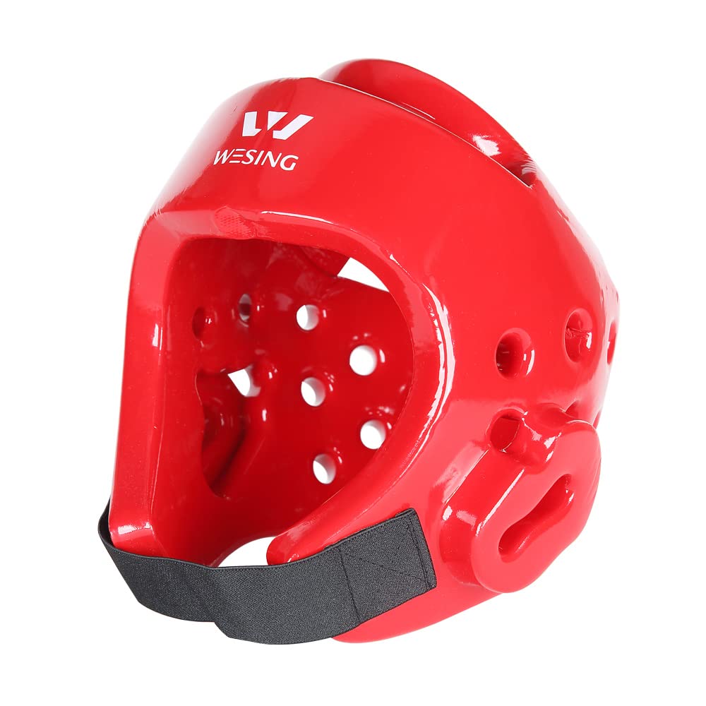 Wesing Taekwondo Headgear Head Gear for Adults Kids Taekwondo Training Gear Men Women Taekwondo Training Headgear Men Women (M, Red)