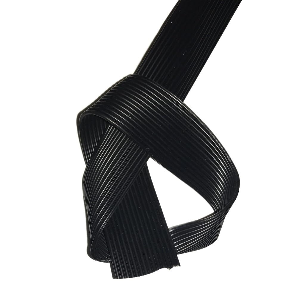 10-pinowy 12-pinowy 14-pinowy silikonowy kabel taśmowy do drukarki 3D, drut 20AWG, 22AWG, miękki, równoległy, czarny, miedziany, szeroka linia, 22AWG, 14 pinów