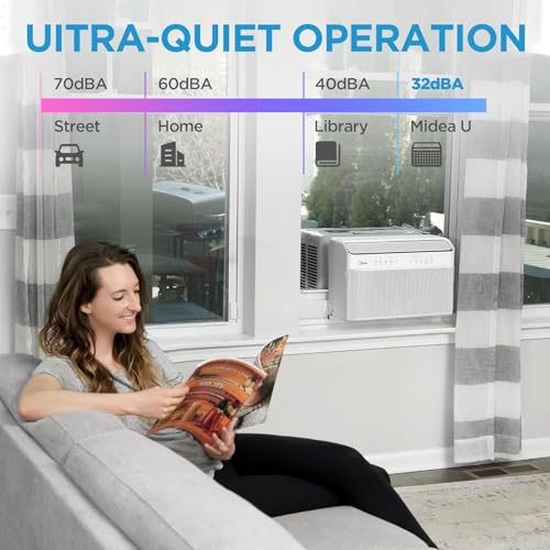 Midea 12,000 BTU U-Shaped Smart Inverter Window Air Conditioner–Cools up to 550 Sq. Ft., Ultra Quiet with Open Window Fl - Additional View