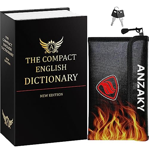 ANZAKY Dictionary Buchsafe mit feuerfester Tasche