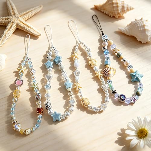 Image of Beaded Camera Wrist Strap Cute Digital Camera Charm Lanyard, Phone Wristlet Charms, Beaded Camera Chain for Bag