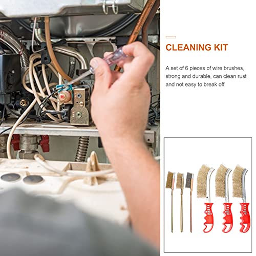 DOITOOL 6 stks Draad Borstels Rvs Borstel Handvat Scratch Tandenborstel Reiniging Lassen Slak en Roest - Image 5