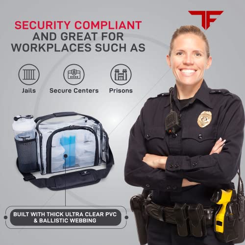 Thinkfit Clear Meal Prep Bag With 6 Bpa-Free, Reusable, Microwavable, Freezer Safe Clear Containers For Food And More | Clear Lunch Bags For Work With Handles | Clear Stadium Bag | Meal Prep Lunch Box #TOP6