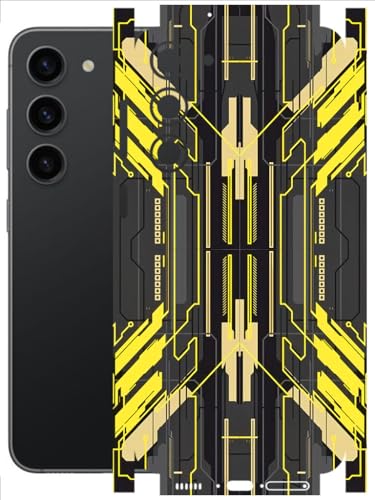 Image of AtOdds - Full Body Back Screen Guard Protector Film - Lamination Wrap Skin Sticker Compatible with Samsung Galaxy S23 (5G) | Scratchproof Matte Finish (Cyber Yellow)