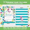 Tropical Pink Flamingo With Fruit Thank You Notes, Ten 4" x 5.5" Fill In The Blank Cards with 10 White Envelopes by AmandaCreation #5