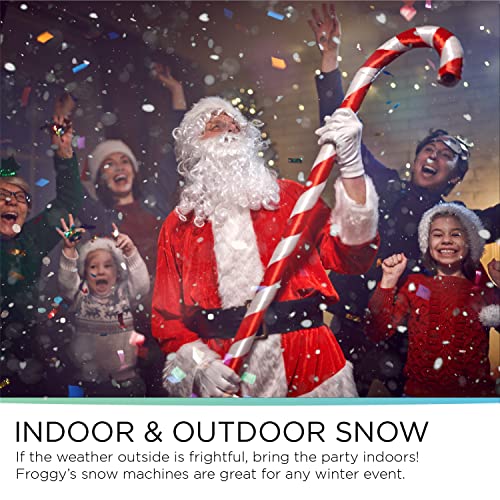 froggy39s flakes snow machine fluid concentrate 8 fl oz ultra-dry indoor formula snow fluid with 30-50 feet floatdrop makes 4 gallons of snow fluid