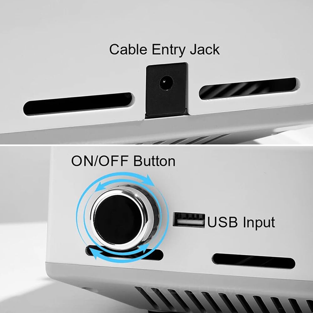 Aspirapolvere per Unghie da 80W, aspiratore unghie professionale con Velocità Regolabile, Filtro Riutilizzabile e USB per Ricarica Smartphone (Bianco)