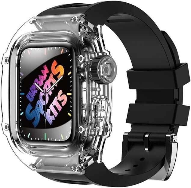 Bracelet Apple Watch transparent haut de gamme boîtier de montre antichoc iWatch
