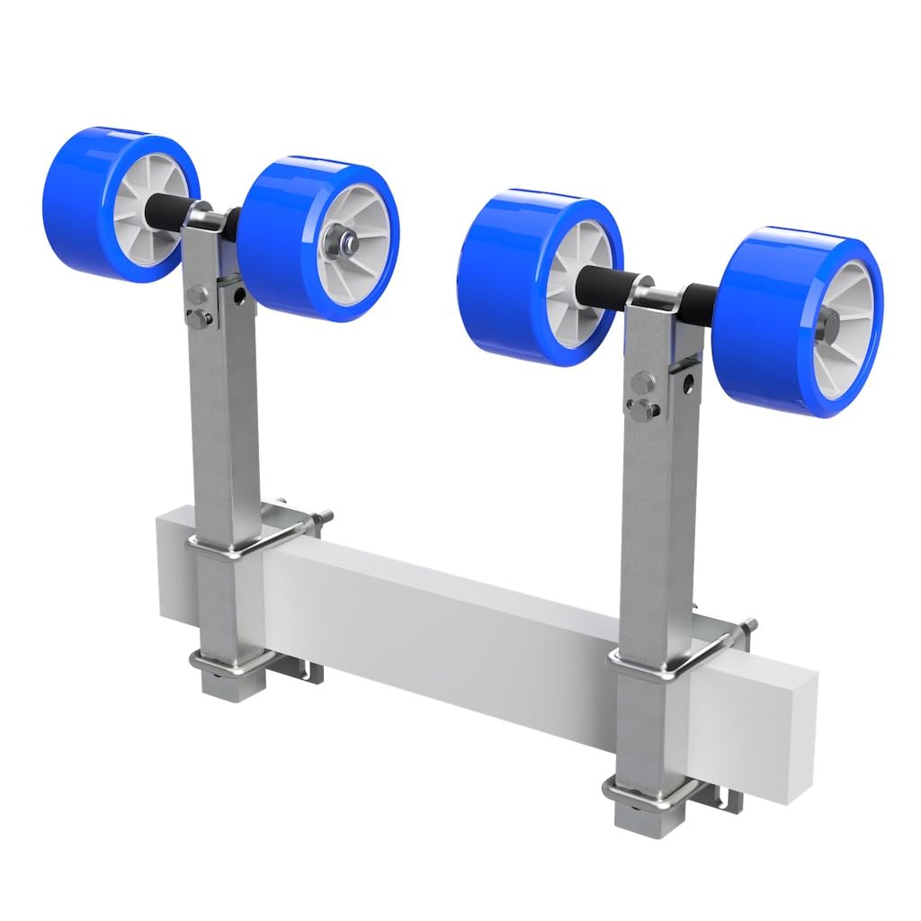 SUPROD 2er Pendelrollen Sliprollen Sliphilfe Bootstrailer TPU Ø 120 mm