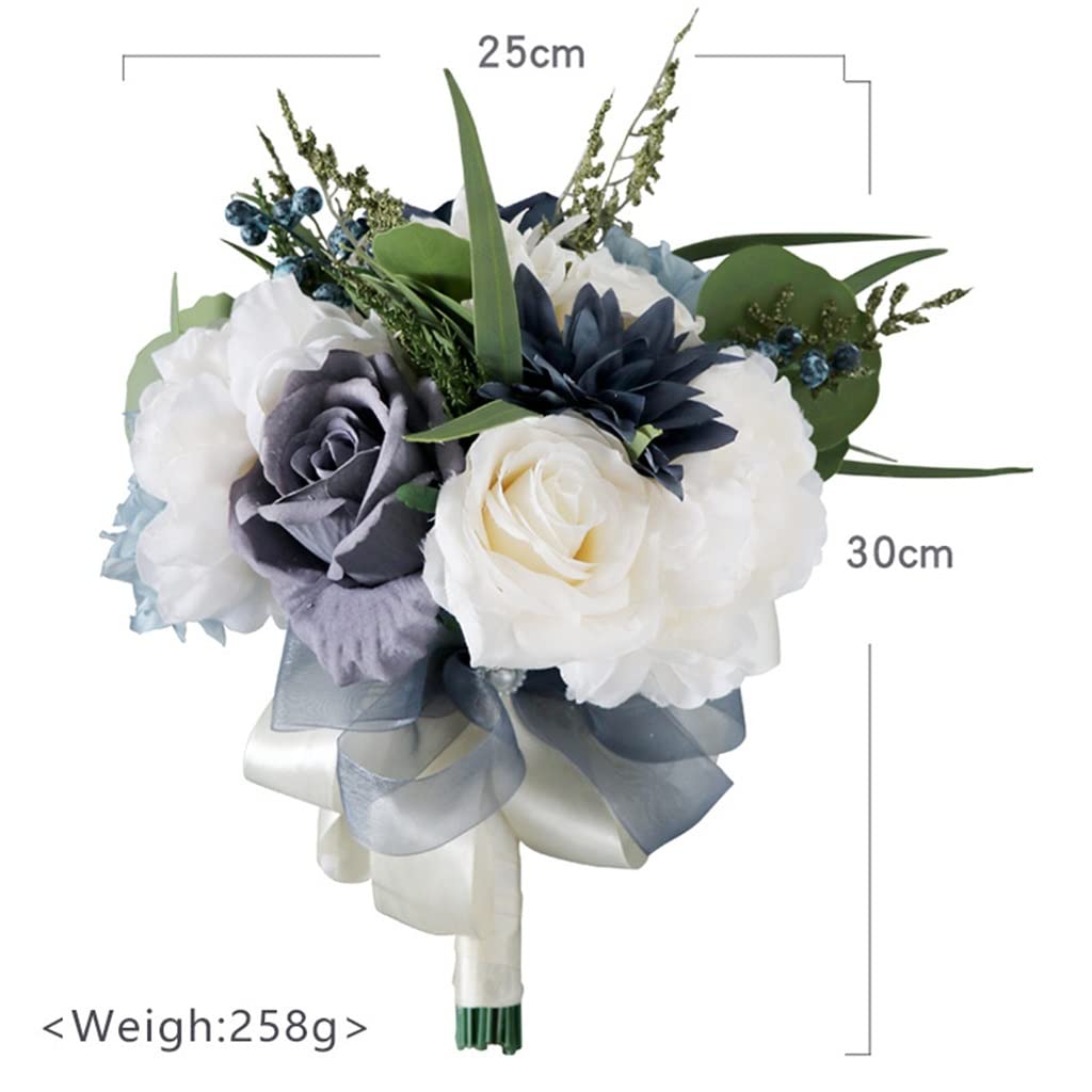 Bouquet di Rose Artificiali da Sposa (Diametro 25 * 30 cm)