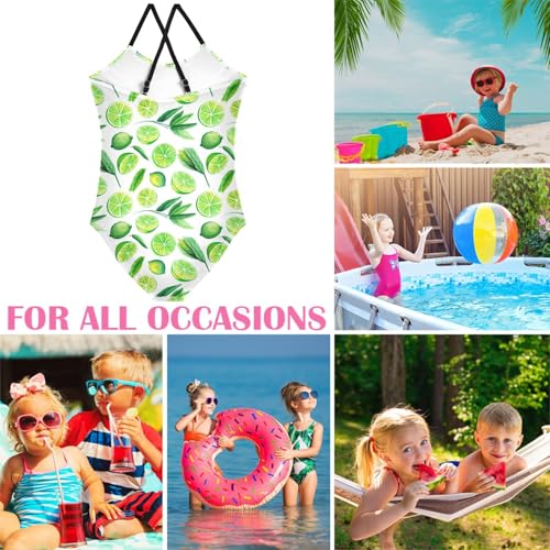 Image of Girls One Pieces Swimsuit Cute Beach Swimwear with Adjustable Strap 3-10 Years