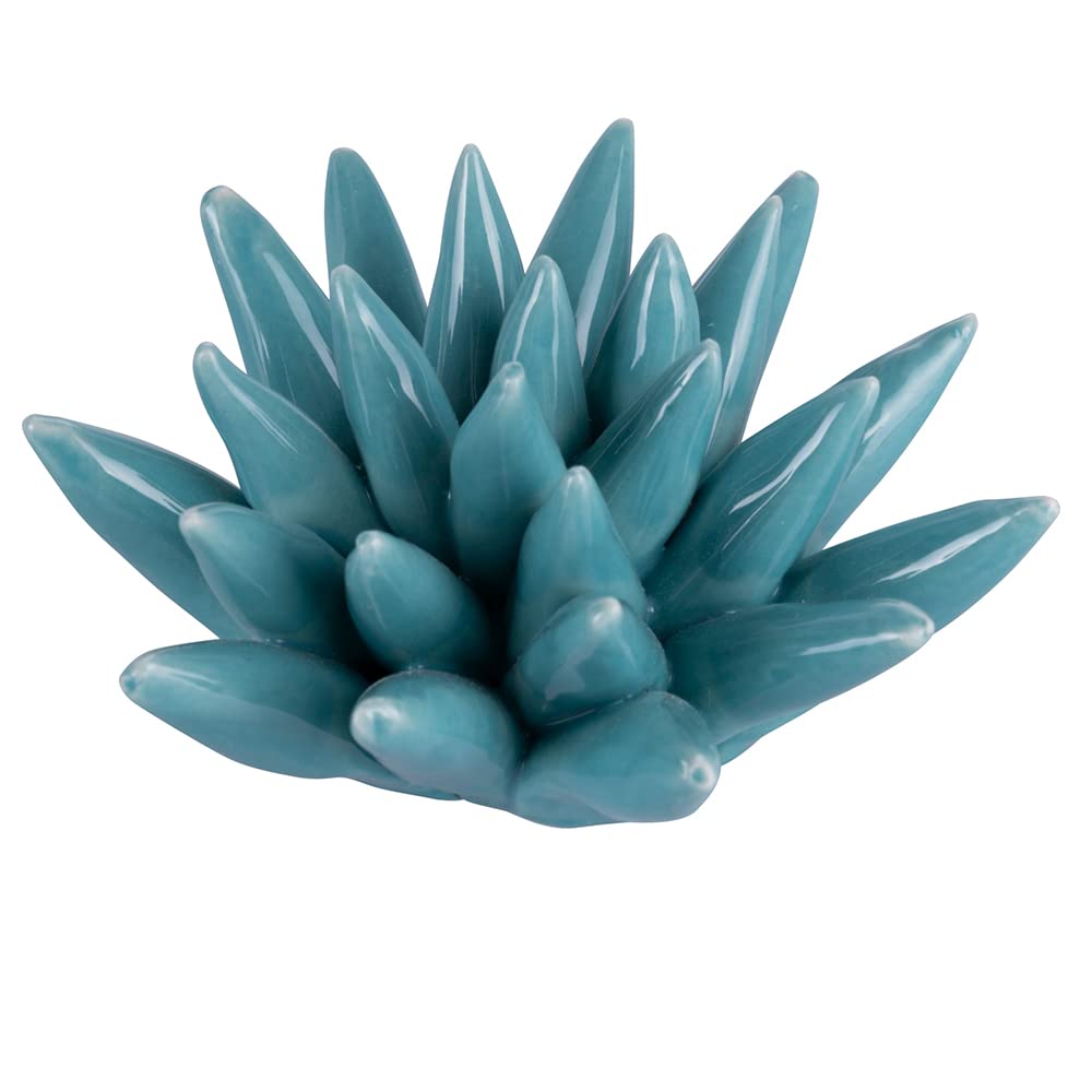 Villa d'Este Home TivoliDecorative Sea Urchins Ceramic Sugar Paper Fish Blue Medium
