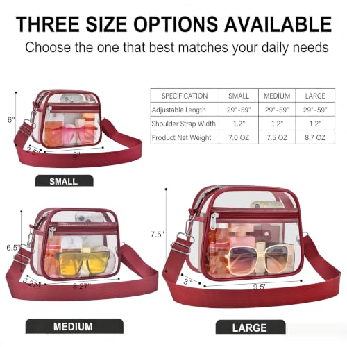 Image of USPECLARE Clear Bag for Stadium Events Clear Sports Fan Handbags Purses