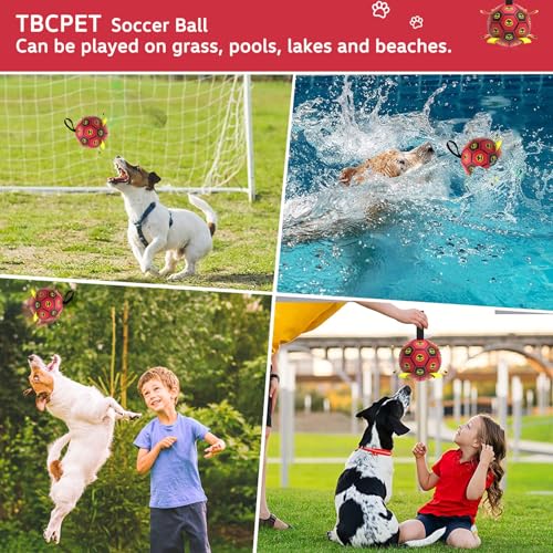 Image of Interactive Dog Toy Balls with 4 Layers, World Cup Dog Soccer Ball with Straps, Durable Dog Balls with Skull Pattern, Waterproof Advanced Football Pets, Indoor & Outdoor Use(6 Inch)