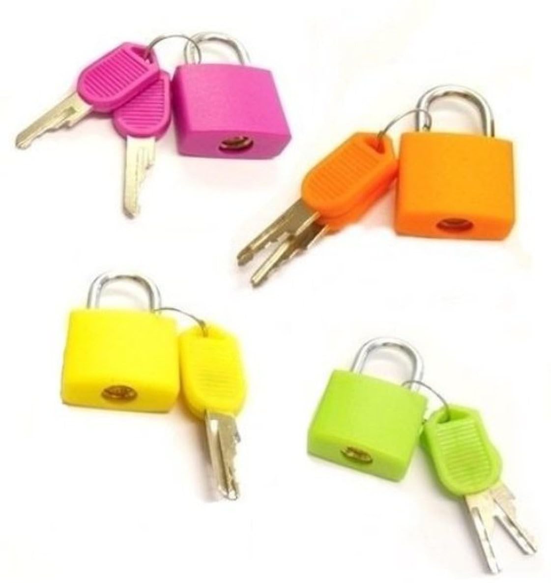 Set of 4 Small Padlocks for Securing Luggage While Travelling - Includes 2 Keys for Each Lock-image-40