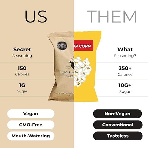 Miniatura 3 de Rob's Backstage Palomitas de maíz, sabor dulce y salado original, 1 onza (paquete de 6) I sin OMG, vegano, sin lácteos, sin gluten