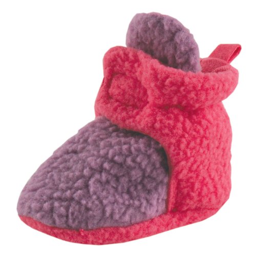 Luvable Friends Scooties Fleece Booties, Purple Newborn