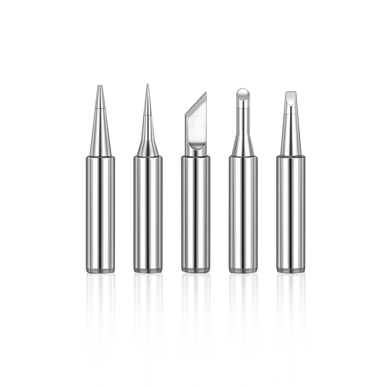 HANDKSIT Set of 5 Soldering Iron Tips, Soldering Tip Replacement Kit for 900M Series, Soldering Welding Accessories