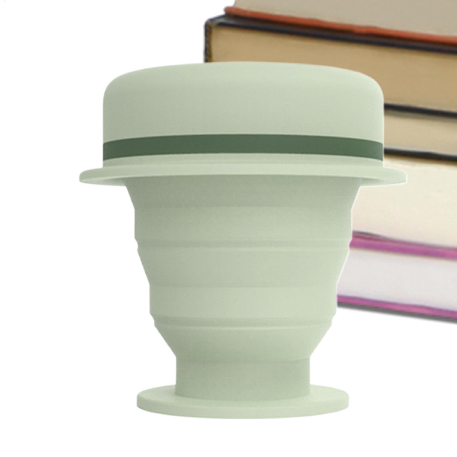 Faltbarer Becher, Einziehbare Wasserflasche mit Deckel, tragbares und platzsparendes Design, ideal for Camping Outdoor-Aktivitäten(Green)