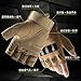 keynoyin Men's and Women's Outdoor Sports Cycling Protective Gloves, Non-Slip Breathable Half-Finger Gloves - Sand Color - M