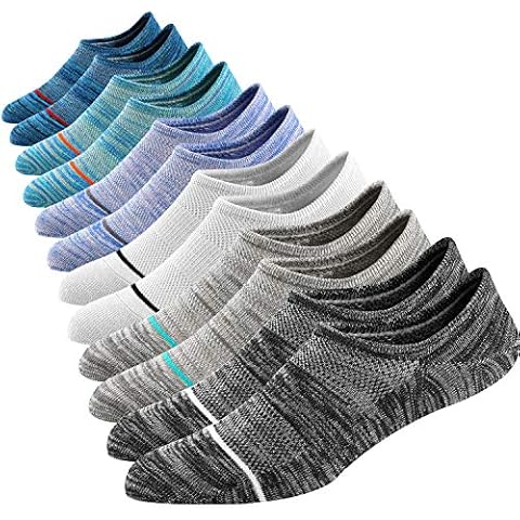 Mottee&Zconia Mens No Show Socks Low Cut Casual Invisible No See Athletic Sock Non-slide 6 Pairs Size M Cover