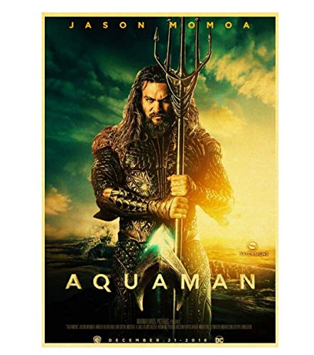 JCYMC Jigsaw Puzzle 1000 Piezas Vintage Poster DC Comics Aquaman Movie Posters Kraft Paper Wall Art...