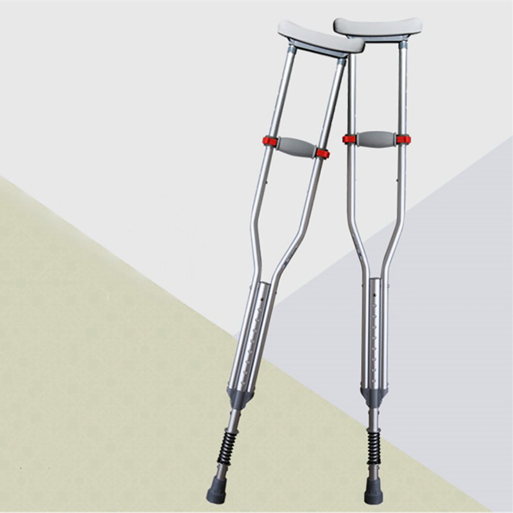 Muletas para adultos Muletas/bastones para discapacitados en las axilas para personas discapacitadas con resortes retráctiles gratuitos Rango ajustable 114-164 cm Ideal para viajes o trabajo
