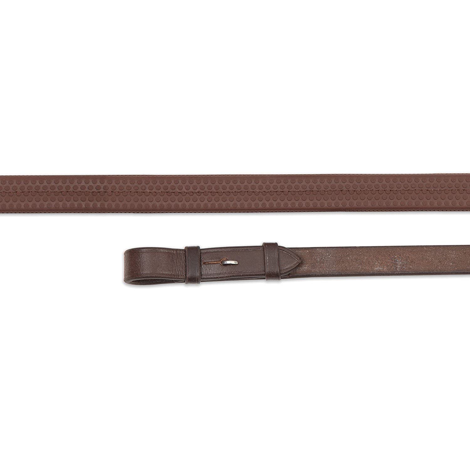 Shires rubber Grip Reins 54 Inch x 7/8 Inch Havana