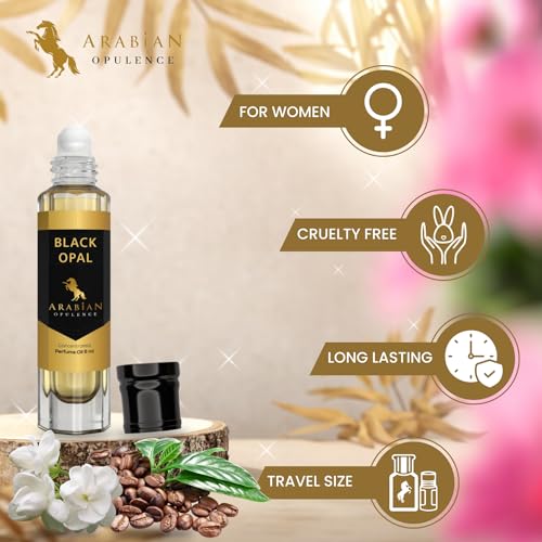Arabian Opulence FR49 BLACK OPAL Concentrated Perfume Oil | Amber Vanilla Fragrance Roll on Bottle for Women | Long Lasting Oil Based Perfume | Alcohol-Free Perfume Body Oil (6ml) - Image 6