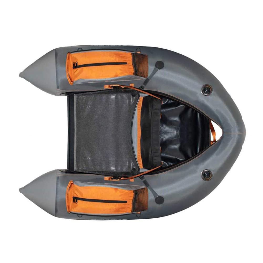 Outcast Fish Cat 4 Deluxe Gray LCS Float Tube with Green Float Tube Bag