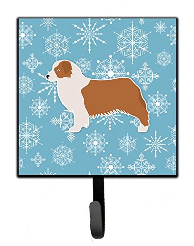 Winter Snowflake Australian Shepherd Dog Leash or Key Holder