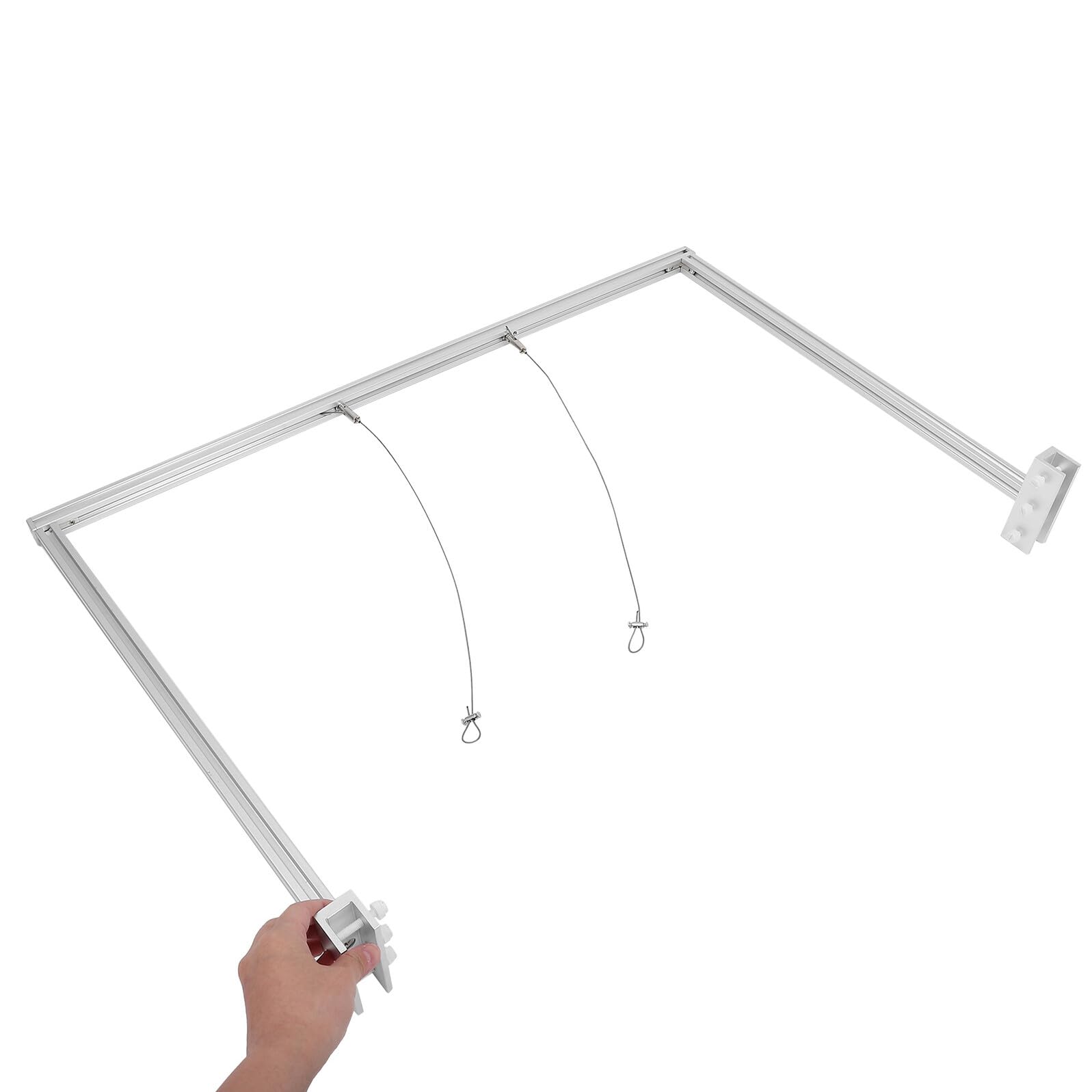 HANABASS Aquarium Hängehalterung 80cm Aluminiumlegierung Beleuchtungshalter für Süßwasser Aquarien Pflanzen Zubehör mit Stabiler Basis