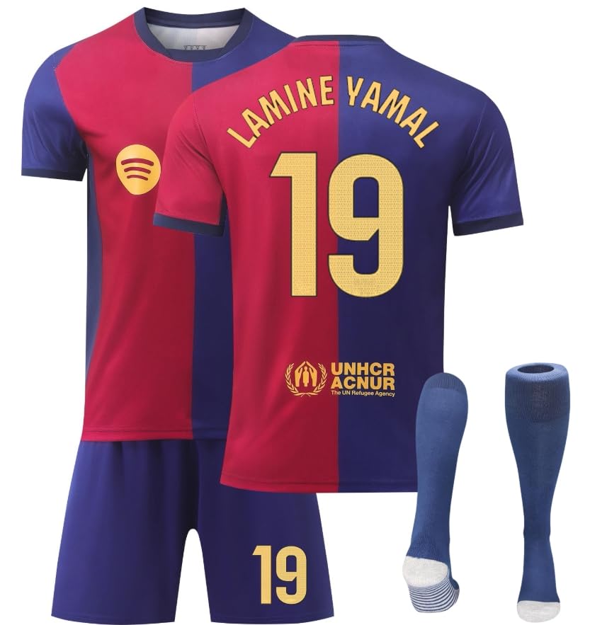 Generic 24/25 Barcelona Ropa Entrenamiento fútbol-Barcelone Camiseta fútbol Niño, del Barca Futbol Niño y Adultos Camiseta, Camisetas Fútbol, Pantalones Cortos Calcetines