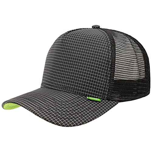 Djinns HFT Needlecheck II Black Snapback Cap Kappe Neu OSFA One Size Herren Men, Schwarz - schwarz, One Size