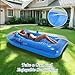 MoKo Inflatable Tanning Pool Lounge Float, Pool Floats Adult Boat with Ice Bar and Cup Holders, 78