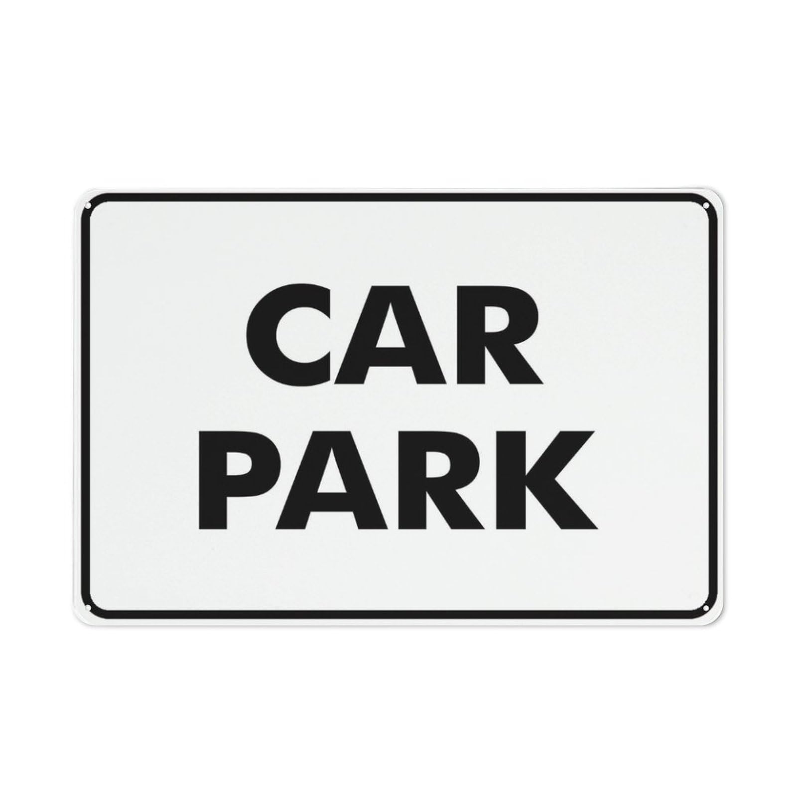 Car Park Sign 12X8 Inches Metal Aluminum Signs, Weather Resistant, Weatherproof, Indoor Or Outdoor