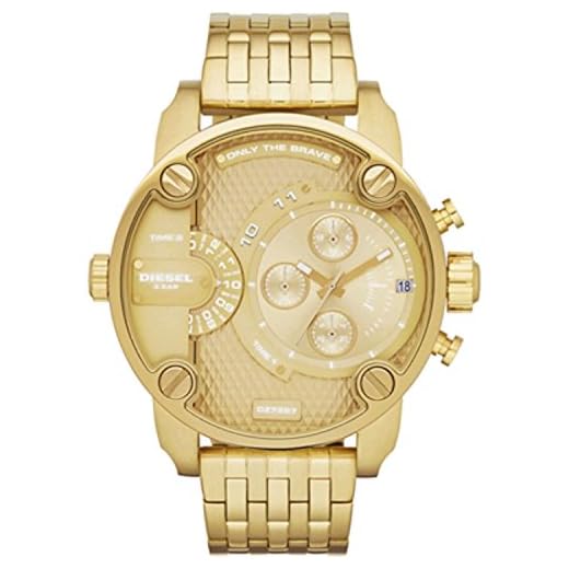 Diesel DZ7287 - Reloj cronógrafo de Cuarzo para Hombre, Correa de Acero Inoxidable Chapado Color Dorado
