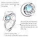 Moon Star Sterling Silver Moonstone Ring - Open, Adjustable Mother's Day Gift for Mom (Blue)