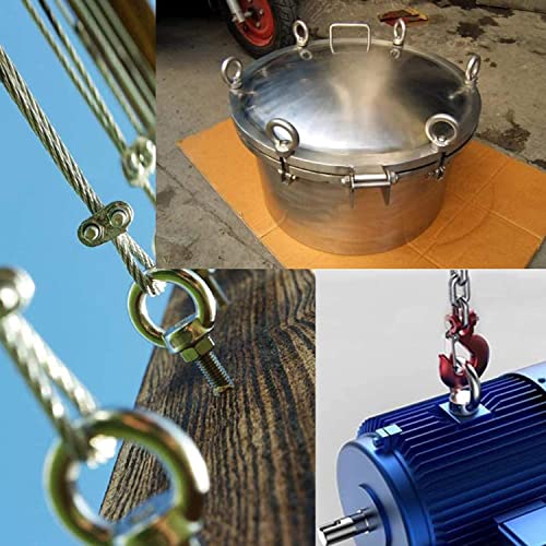 KYYLZ 10 Stück Ringmutter M8 Augenmutter 304 Edelstahl Gewinde Ösenmutter Ringmuttern Augenmuttern Hardware Ringösen zum Heben von Zubehör Augenmutter