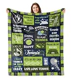 Wyhcxl Tennis Gifts for Women/Men, Gifts for Tennis Players/Lover, Soft Cozy Flannel Throw Blanket, Gifts for Sport Lovers Blanket 60'X 50'